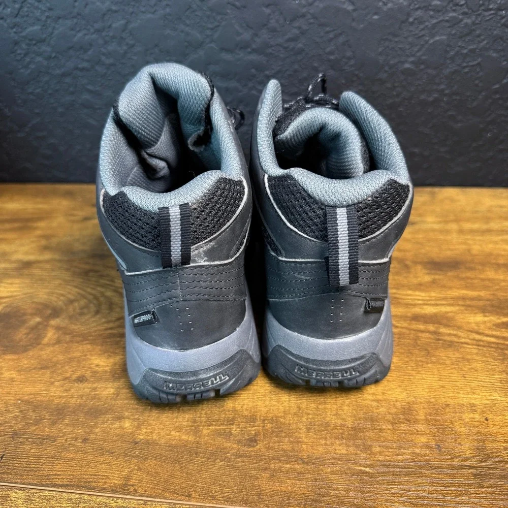 Merrell MK265426 Black Grey PU Textile Waterproof Hiking Boots‎ Youth 3.0M
